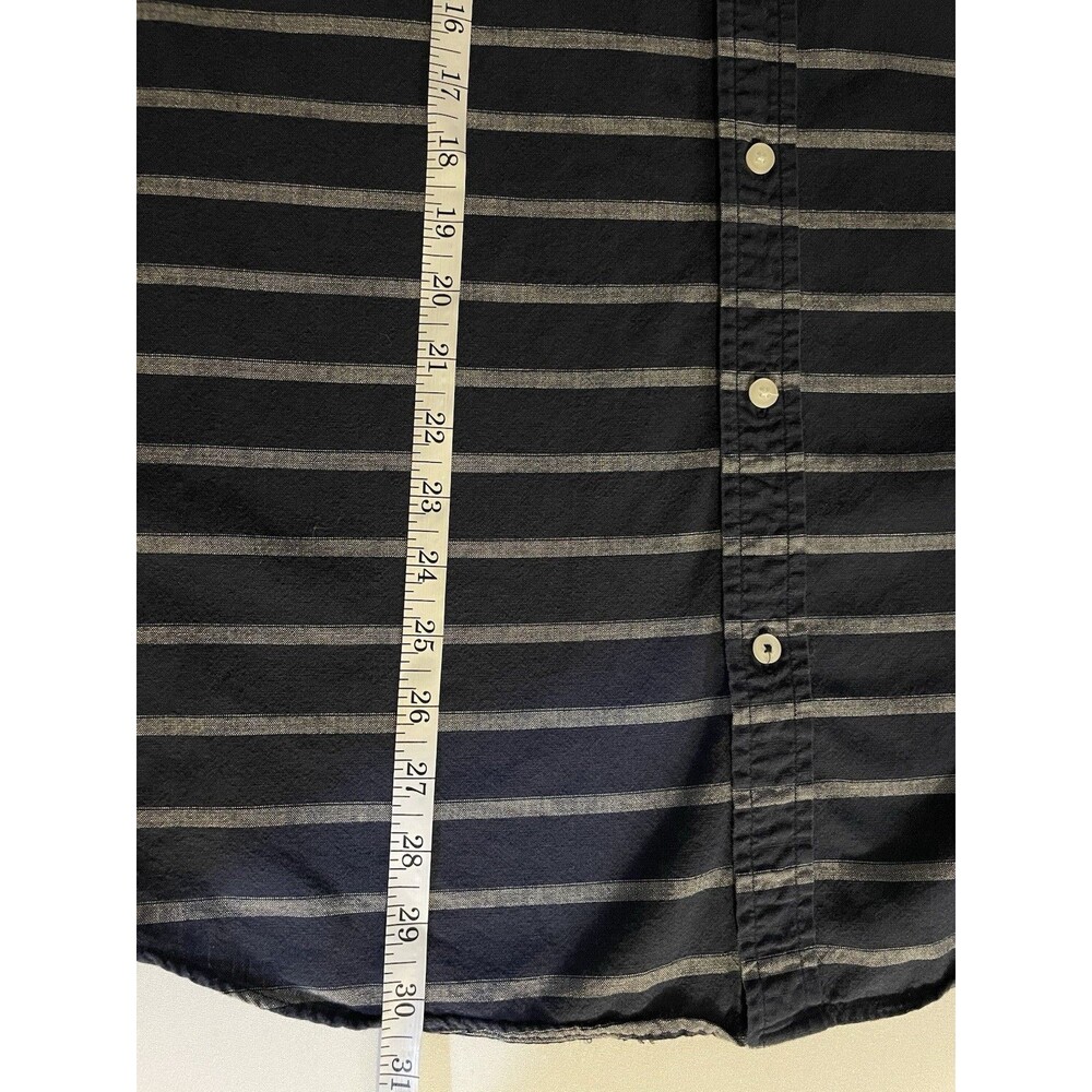 American Eagle Outfitters Shirt Men’s XXL Navy Striped Long Sleeve Button Down - Picture 7 of 7